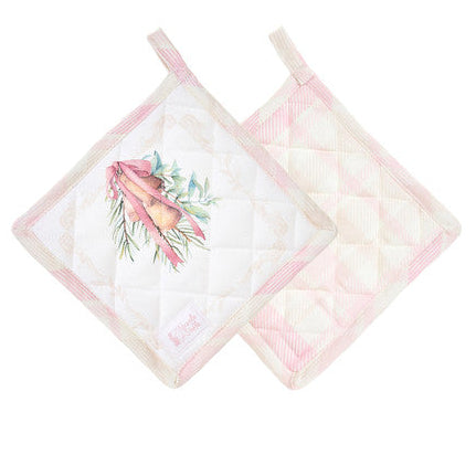 NUVOLE DI STOFFA Presina in Cotone con Campane " DARLING " Rosa