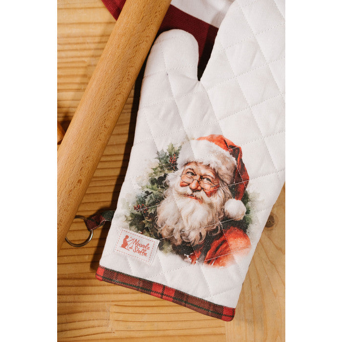 NUVOLE DI STOFFA Set 2 Presina + Guantone Natalizi in Cotone " COMING "