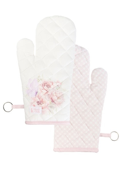 NUVOLE DI STOFFA Guantone in Cotone con Farfalla/Uccellino "FIORIRÀ"