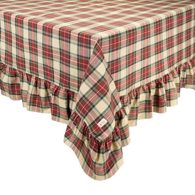 NUVOLE DI STOFFA Tovaglia con Balza "VINTAGE TOYS" Tartan 200 x 360 cm