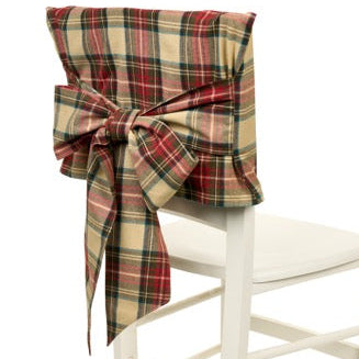 NUVOLE DI STOFFA Coprisedia Tartan "VINTAGE TOYS" 50 x 30 cm