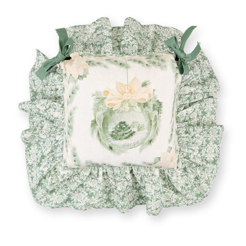 NUVOLE DI STOFFA Set 6 Cuscino Sedia con Balza "SILENT GOLD" 40x40+15 cm