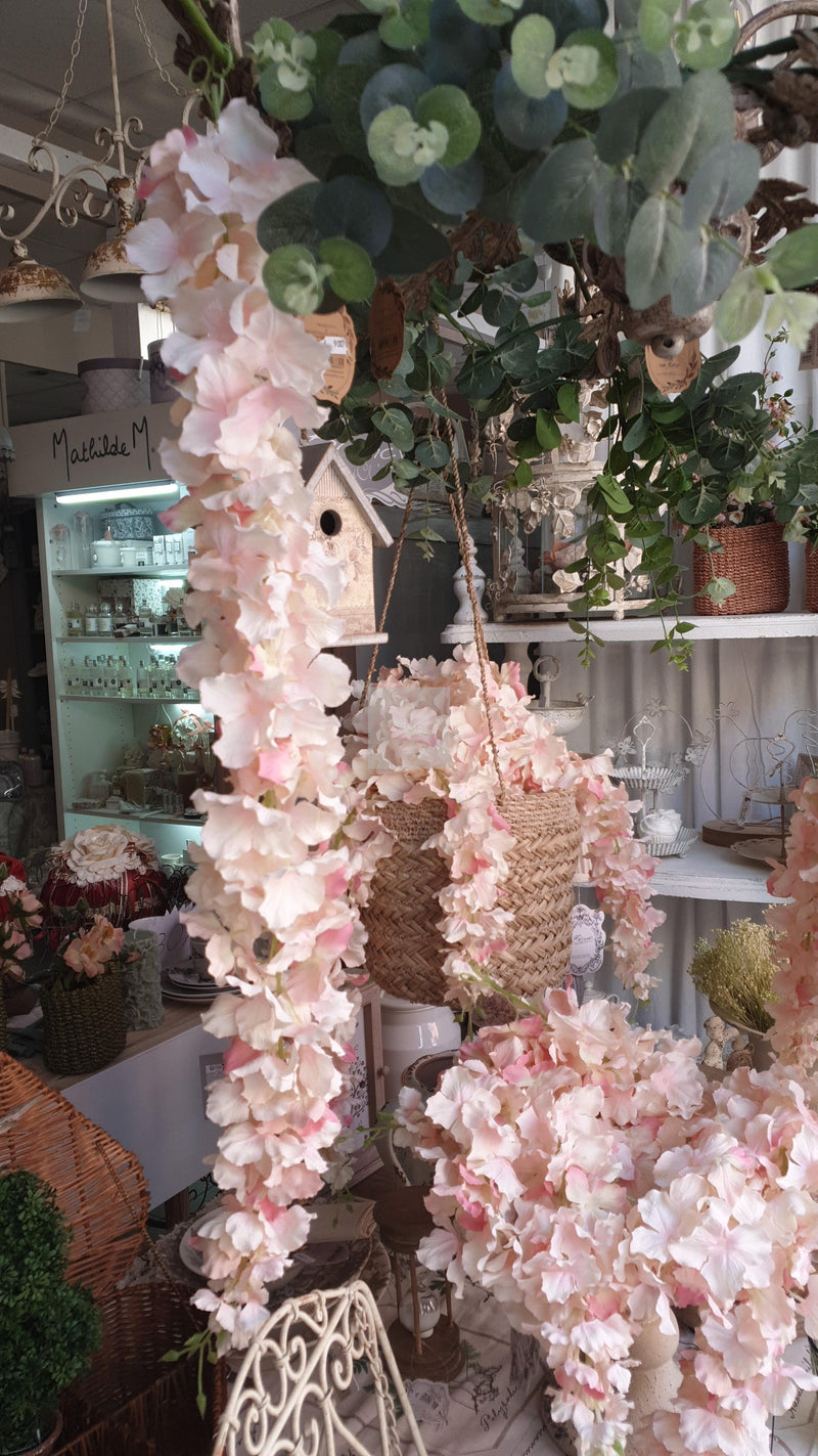 BLANC MARICLÒ Fiore Ortensia Pendente Artificiale Rosa