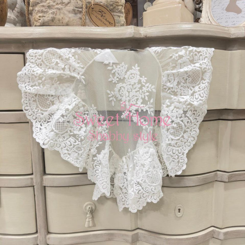 CHEZ MOI Centrino in Pizzo " VOLANT PROVENZA " Naturale