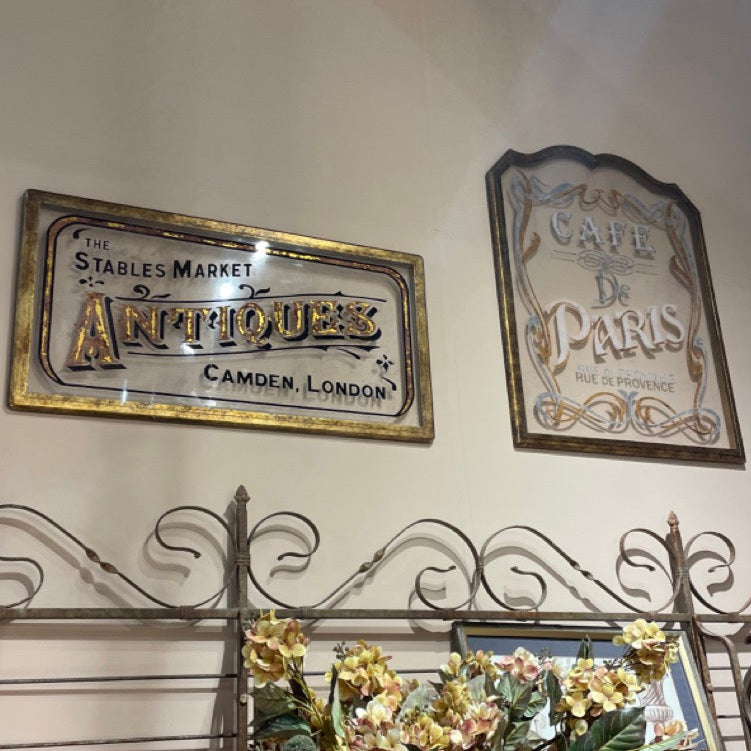 BLANC MARICLÒ Decorazione Murale CAFE DE PARIS in Plexiglas e Legno