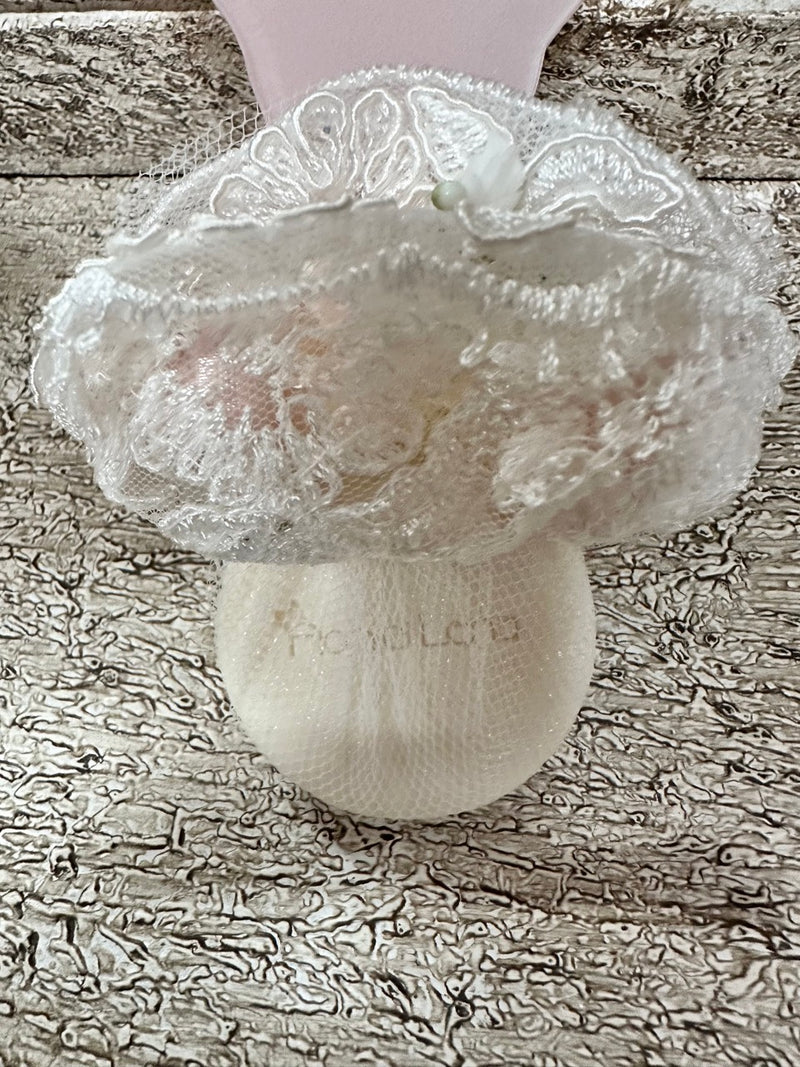 FIORI DI LENA Ballerina in Plexiglas con Abito in Pizzo e Saponetta Profumata 50g