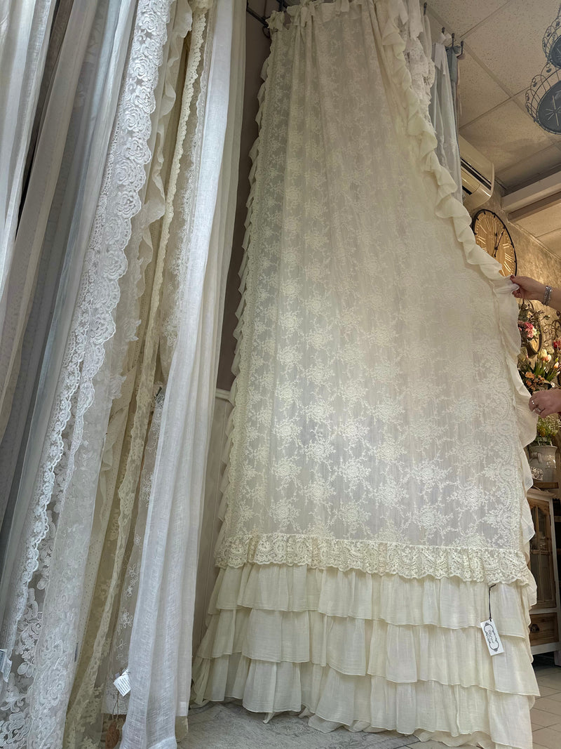 CHEZ MOI Tenda Etoile Corinzio Biscotto Con Balze