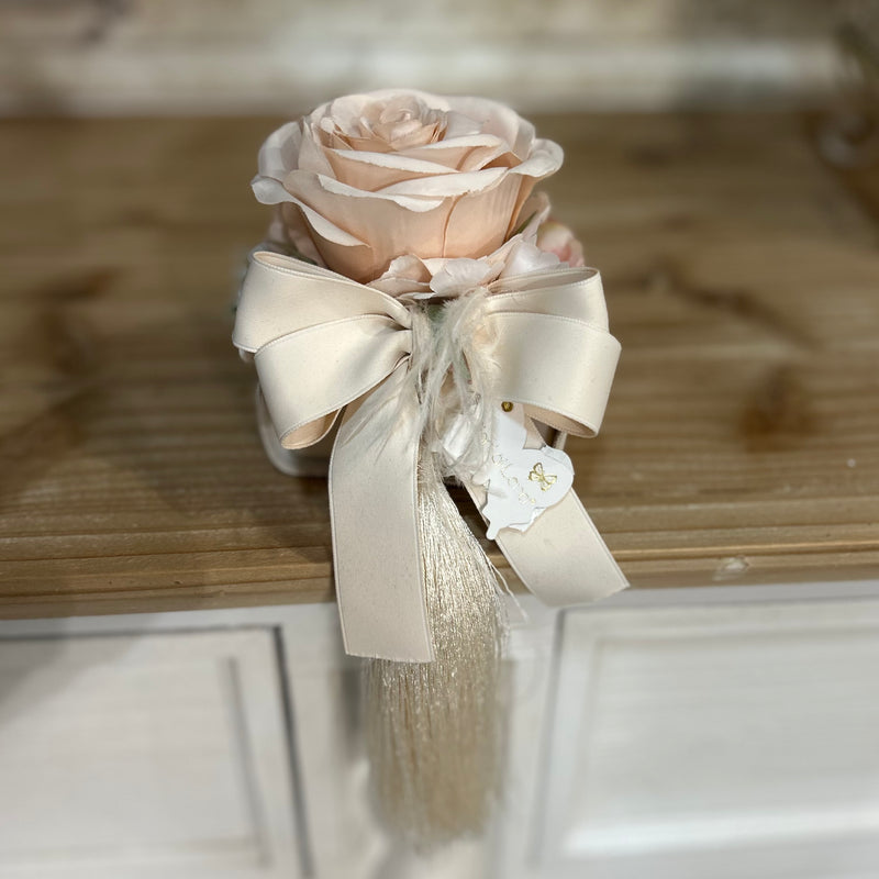 FIORI DI LENA Saponetta con Fiore Profumato e Nappa