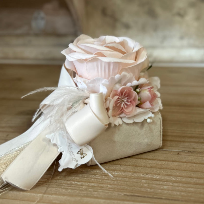 FIORI DI LENA Saponetta con Fiore Profumato e Nappa