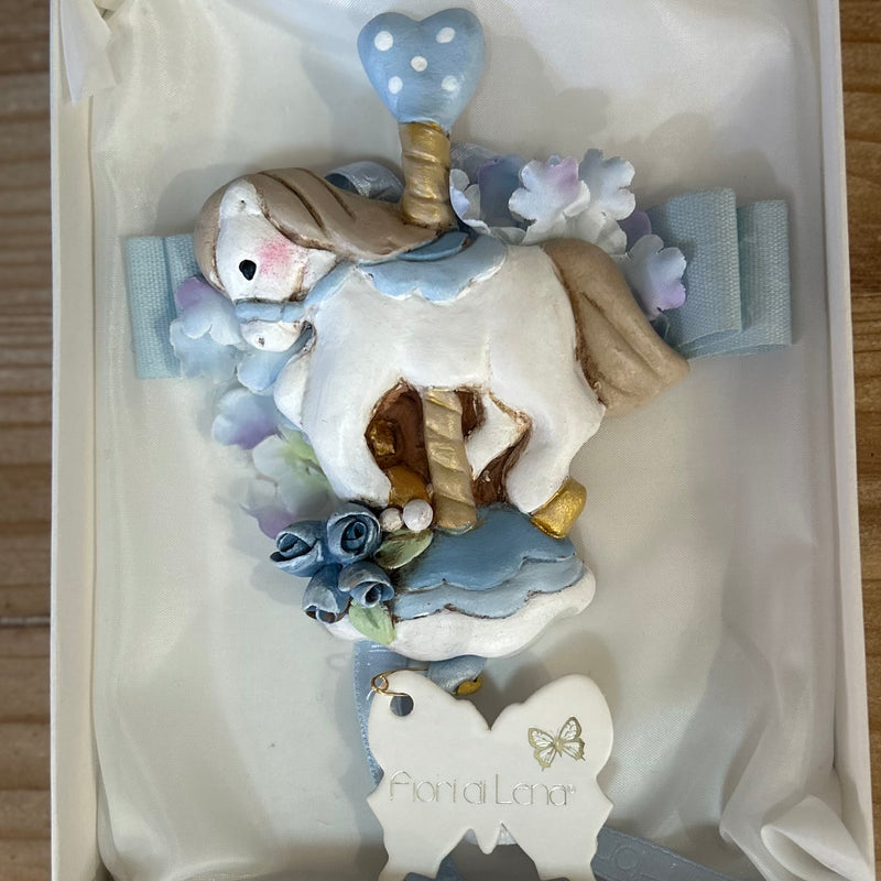 FIORI DI LENA Decorazione Cavallo da Appendere in Ceramica