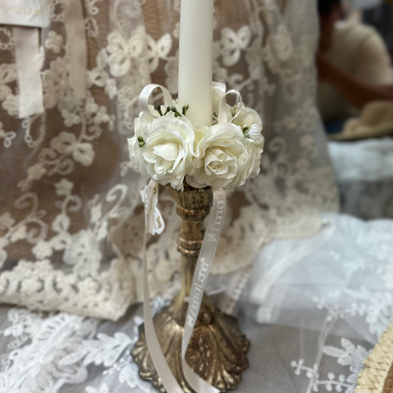 FIORI DI LENA Girocandela con Roselline e Nebbiolina Avorio