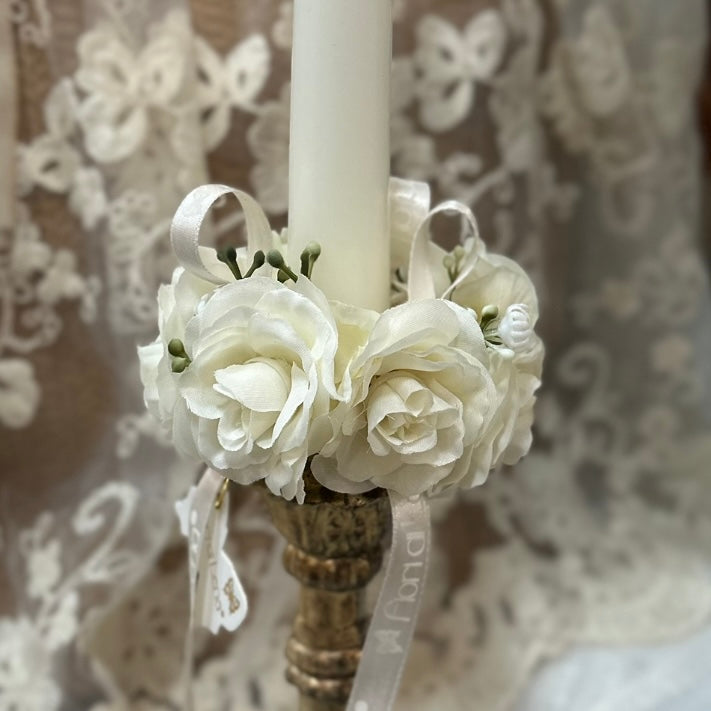 FIORI DI LENA Girocandela con Roselline e Nebbiolina Avorio