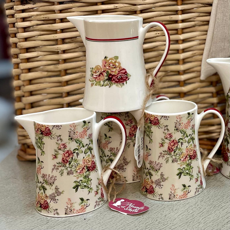 NUVOLE DI STOFFA Brocca Piccola con Fiori "AMY"