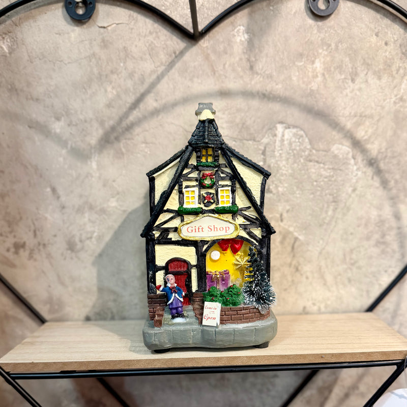 Negozietto Natalizio in Resina con Led