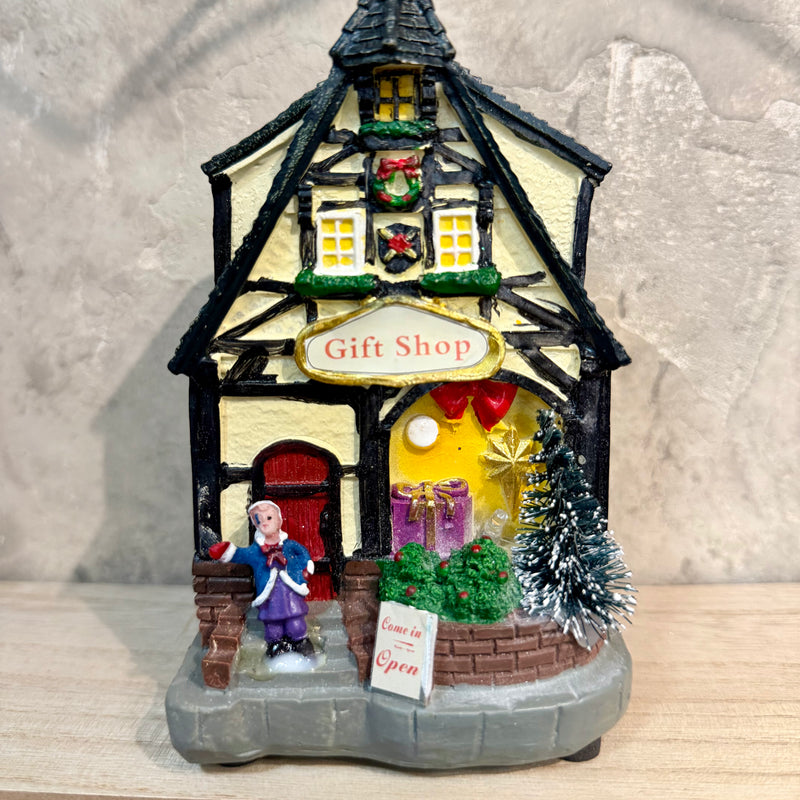 Negozietto Natalizio in Resina con Led