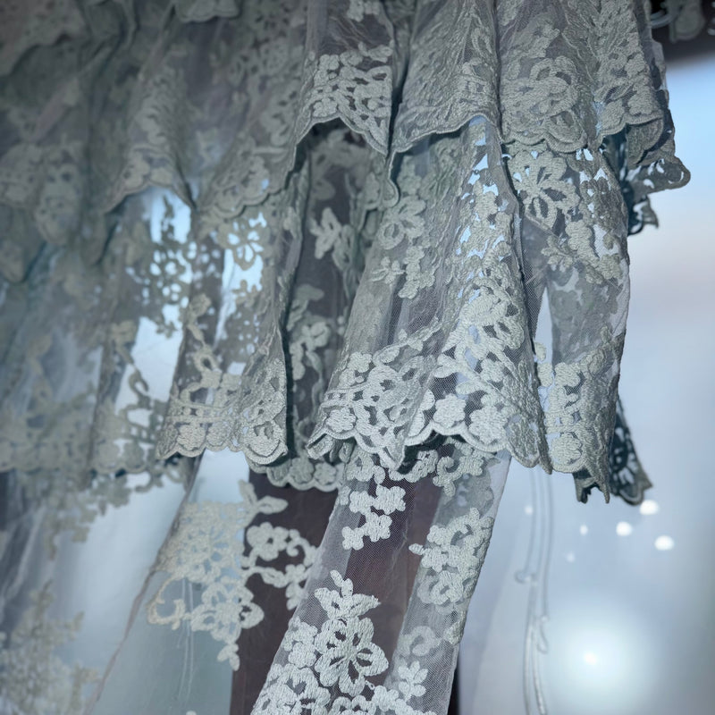 CHEZ MOI Tenda "MADEMOISELLE FLORA" in Pizzo Carta da Zucchero