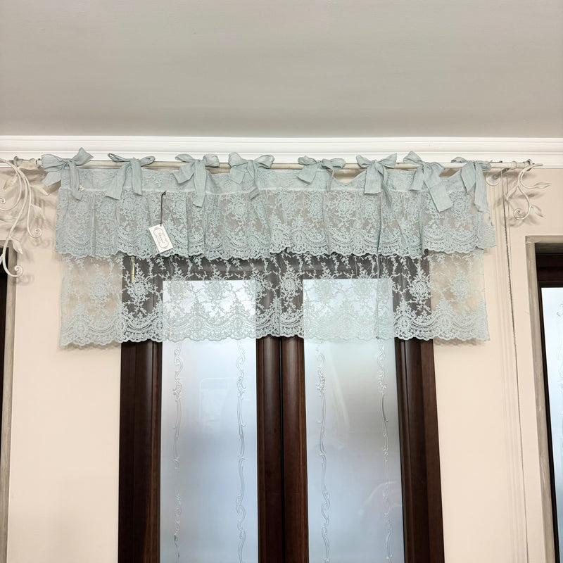 CHEZ MOI Mantovana in Cotone e Pizzo "BALZA CORINZIO" Carta da Zucchero