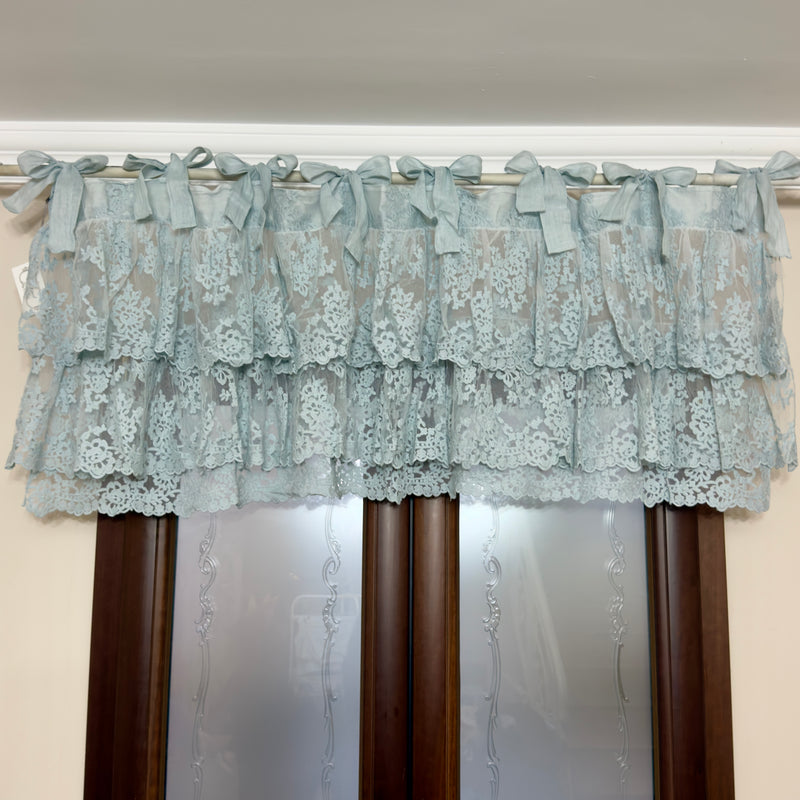 CHEZ MOI Mantovana in Cotone e Pizzo "MADEMOISELLE FLORA" Carta da Zucchero