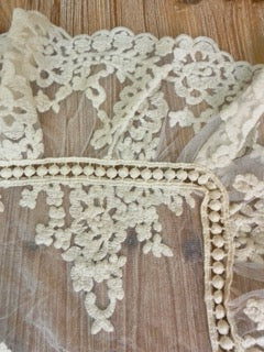 CHEZ MOI Centrino in Pizzo "VOLANT FLORA" Biscotto