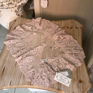 CHEZ MOI Centrino in Pizzo "VOLANT FLORA" Polvere di Cipria