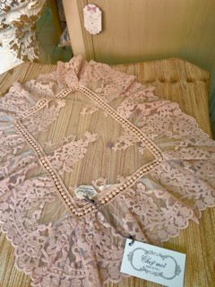 CHEZ MOI Centrino in Pizzo "VOLANT FLORA" Polvere di Cipria