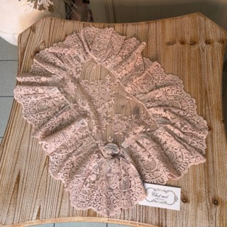 CHEZ MOI Centrino in Pizzo "VOLANT PROVENZA" Polvere di Cipria