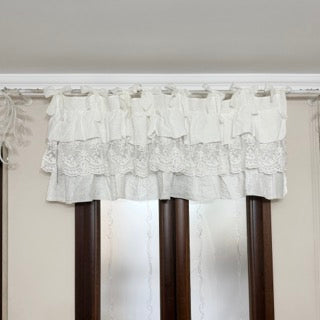 CHEZ MOI Mantovana in Lino e Pizzo "BALZA CORINZIO" Naturale