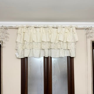 CHEZ MOI Mantovana in Lino e Pizzo "BALZA CORINZIO" Biscotto