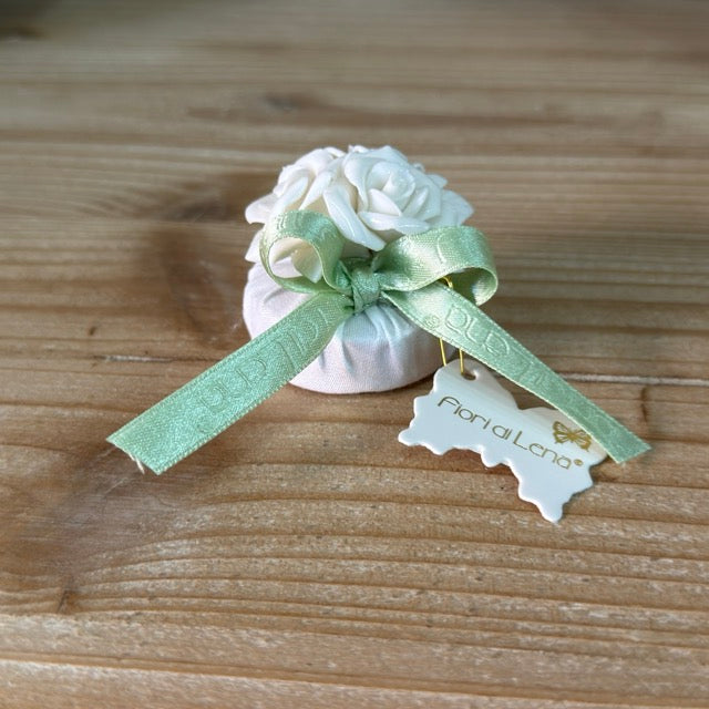 FIORI DI LENA Saponcino con Roselline in Ceramica