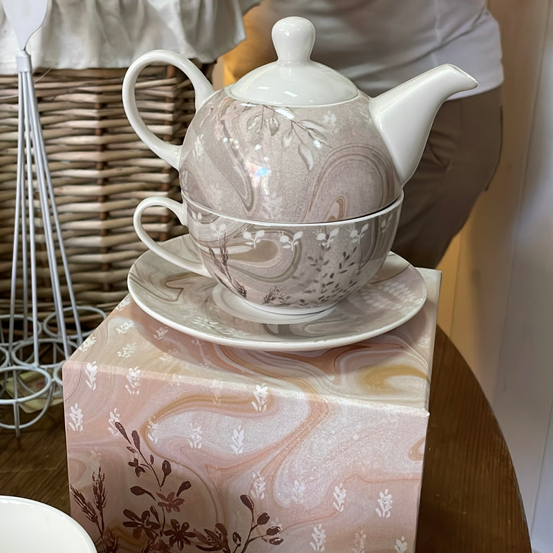 MATHILDE M. Tea For One in Porcellana Rosa con Scatola