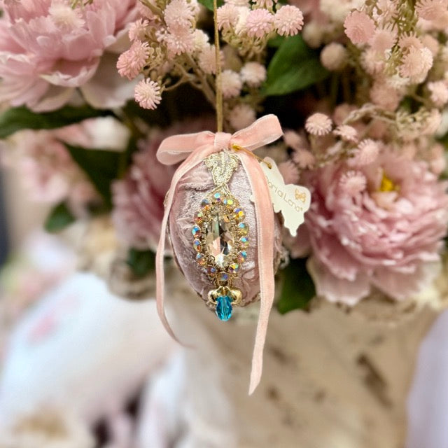 FIORI DI LENA Uovo in Velluto con Gioiello
