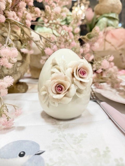 FIORI DI LENA Uovo in Capodimonte con Fiori