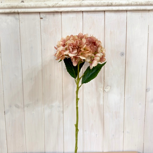 FIORI DI LENA Fiore Artificiale Ortensia Marrone Chiaro