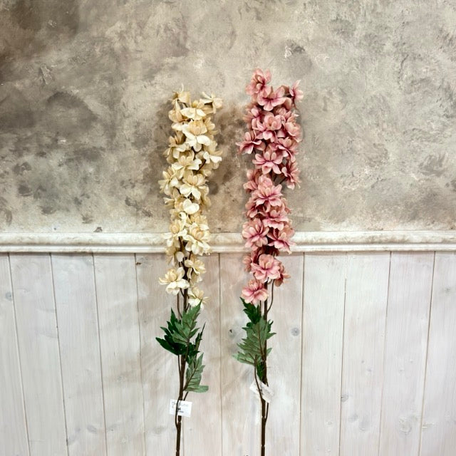 FIORI DI LENA Fiore Artificiale Delphinium Rosa/Crema