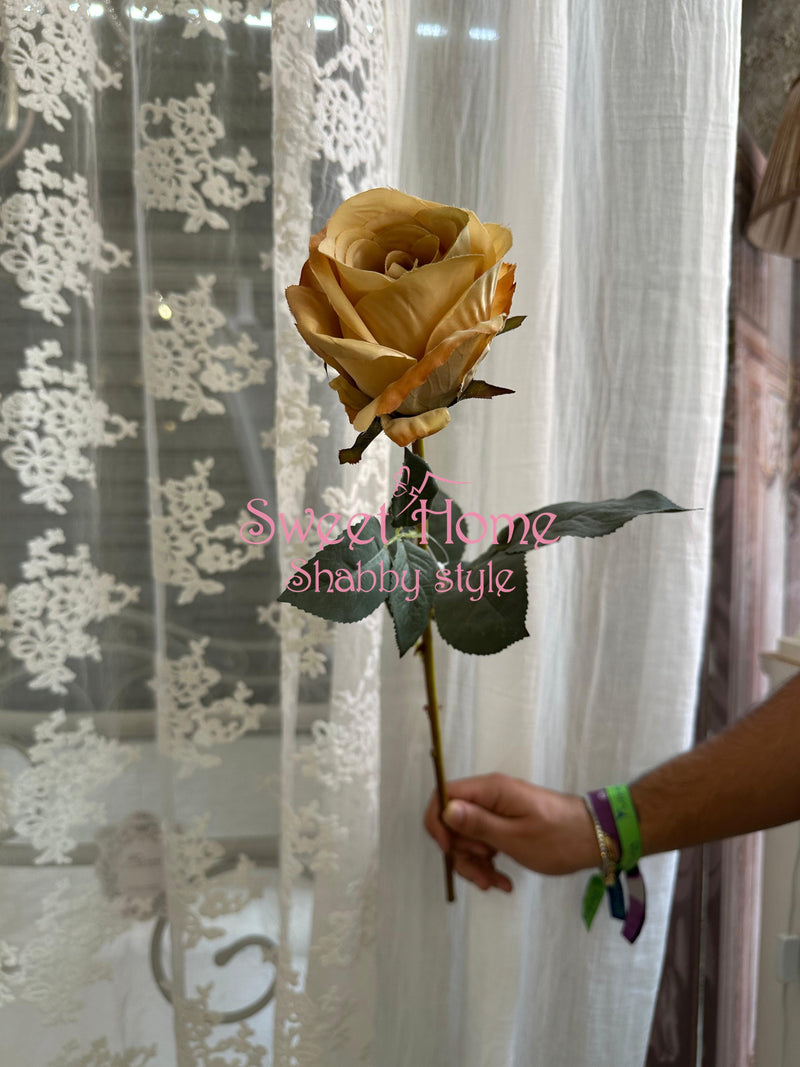 FIORI DI LENA Rosa Crema con Gambo