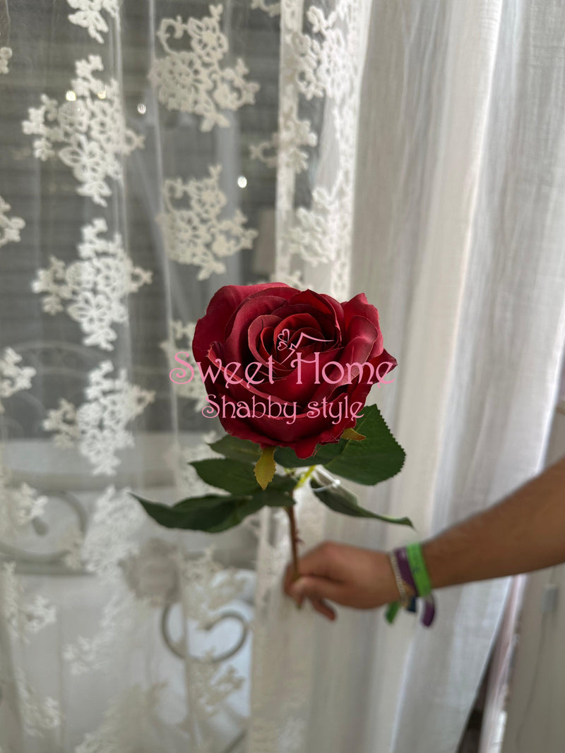 FIORI DI LENA Rosa Rossa con Gambo