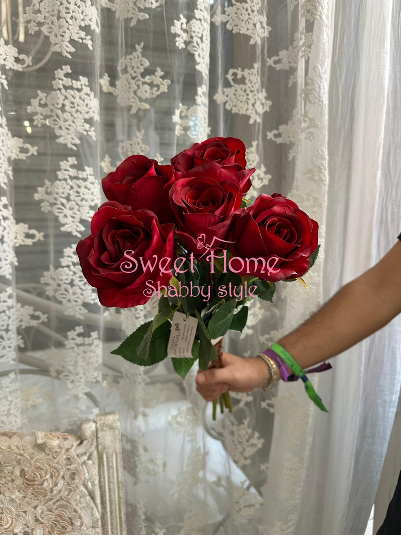 FIORI DI LENA Rosa Rossa con Gambo