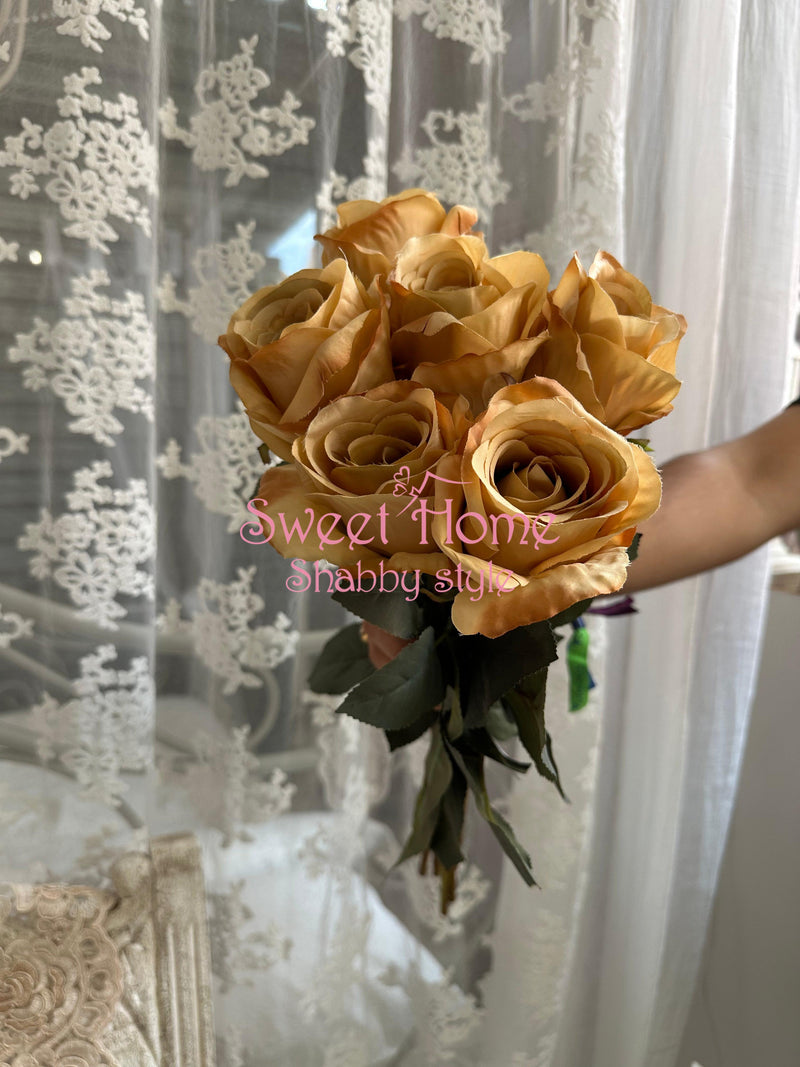 FIORI DI LENA Rosa Crema con Gambo