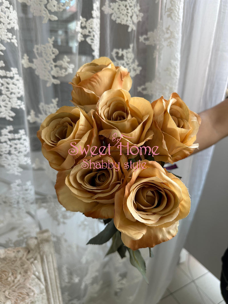 FIORI DI LENA Rosa Crema con Gambo