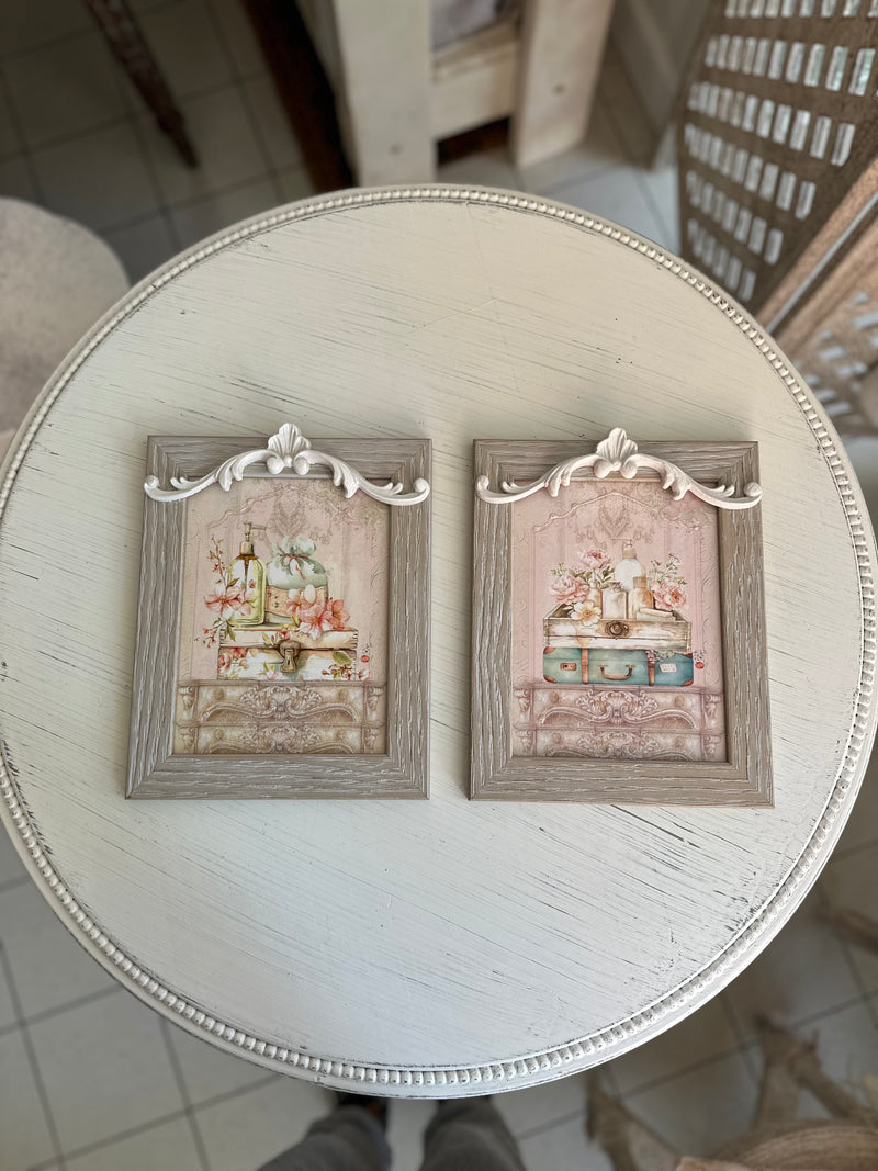 CESARIA ARTE Coppia Quadri in Legno con Cornice