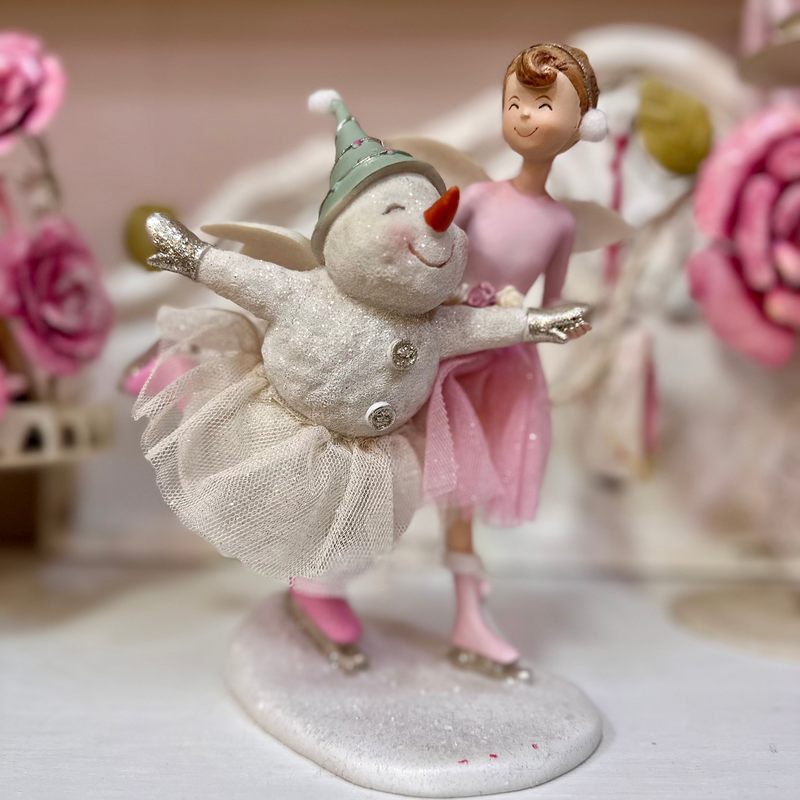 BIANCHI DINO Pupazzo di neve e Fatina su Ghiaccio con Pattini