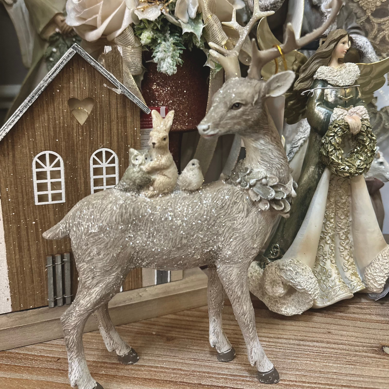 BIANCHI DINO Renna Glitterata con Animaletti