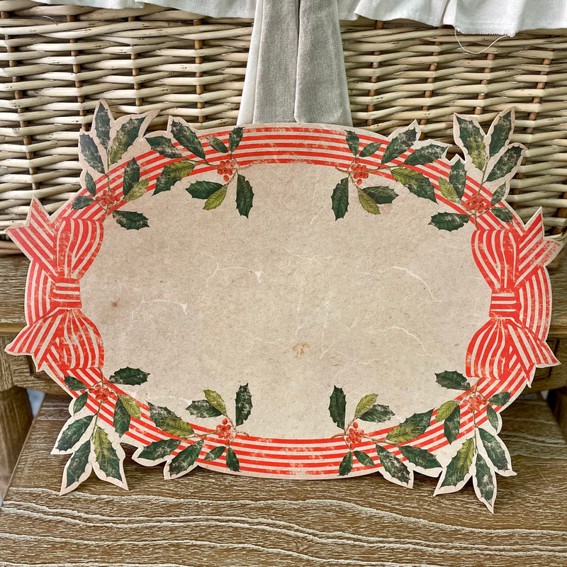 BLANC MARICLÒ Tovaglietta Ovale con Fiocchi in Vinile