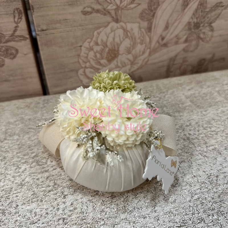 FIORI DI LENA Pouf Profumato con Mini Dalie e Nebbiolina