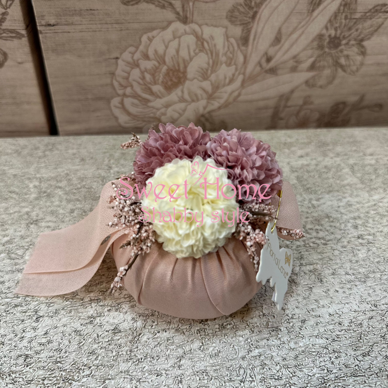 FIORI DI LENA Pouf Profumato con Mini Dalie e Nebbiolina