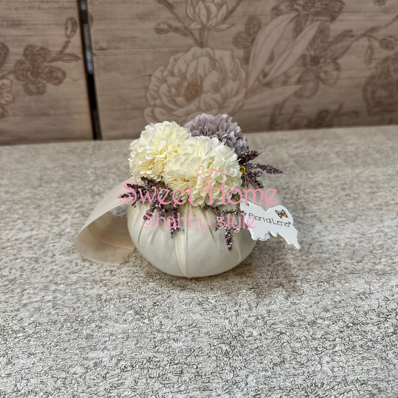 FIORI DI LENA Pouf Profumato con Mini Dalie e Nebbiolina