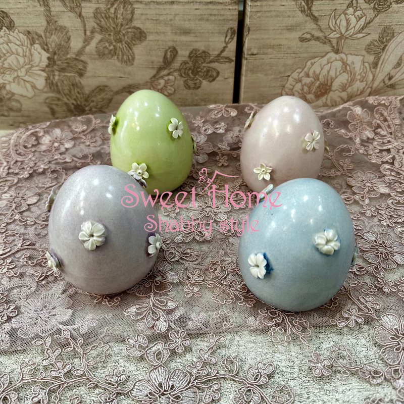 FIORI DI LENA Uovo in Capodimonte Piccolo con Fiorellini