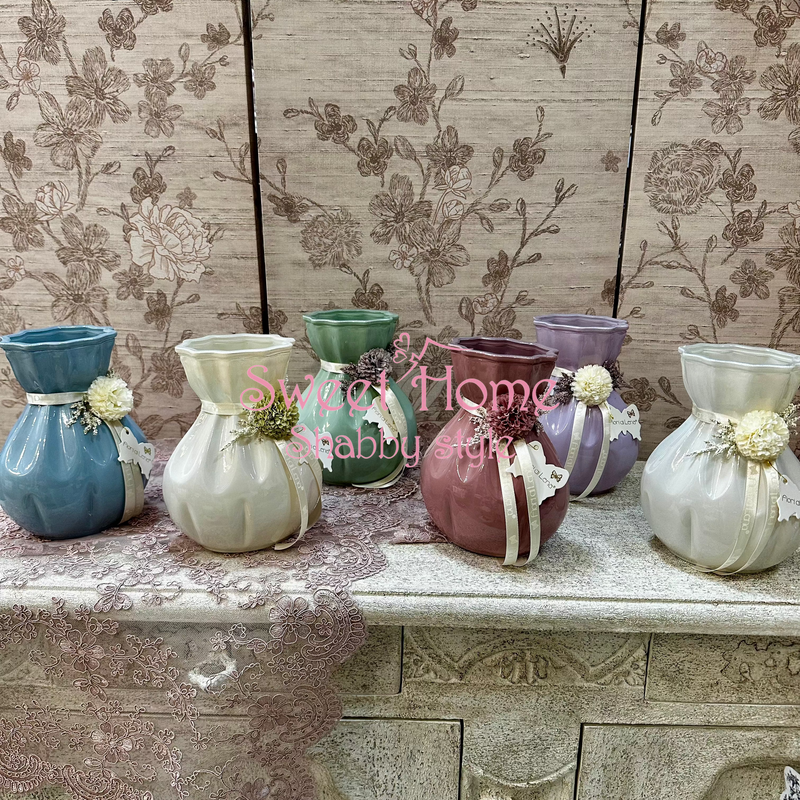 FIORI DI LENA Vaso in Vetro con Dalie