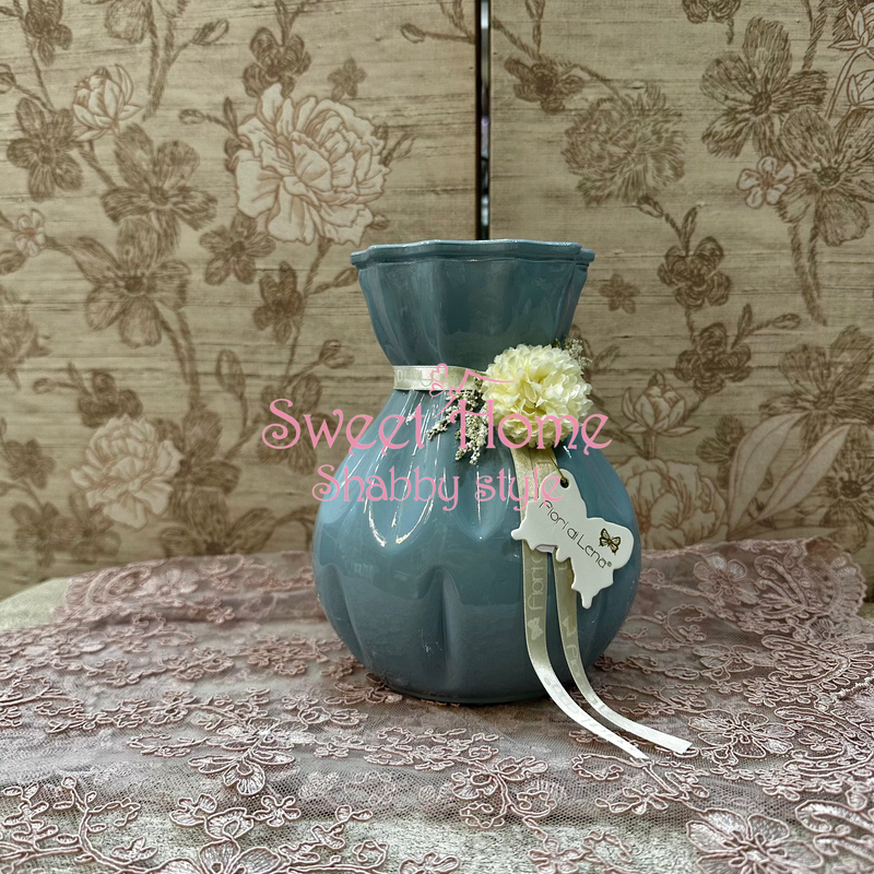 FIORI DI LENA Vaso in Vetro con Dalie