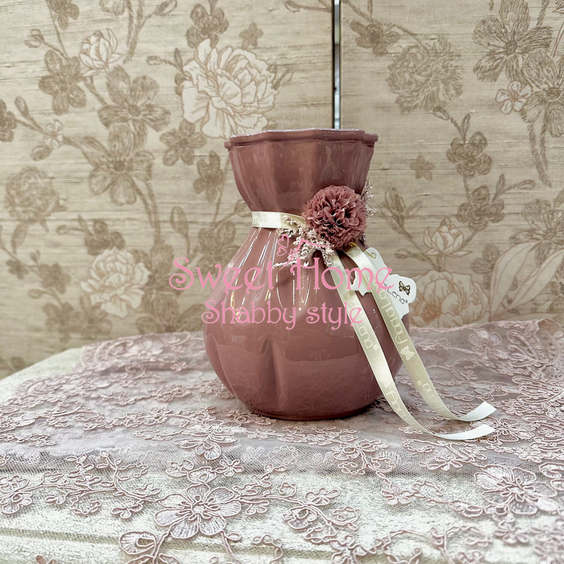 FIORI DI LENA Vaso in Vetro con Dalie